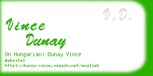 vince dunay business card